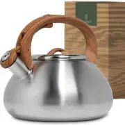 Tea Kettle Stovetop 2.4 Quart - Teapot for Stovetop - also for Induction and ...
