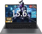 15.6 Inch Gaming Laptop - AMD Ryzen 7 5825U Processor (8C/16T, 2.0-4.5GHz), AMD Radeon Graphics, 16GB DDR4 RAM, 512GB NVMe SSD, Laptop Computer with Backlit KB, Fingerprint Reader, Webcam Switch, Gray