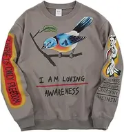 [NAGRI] Kanye-West I Am Loving Awareness Graffiti Men Letter Print Sweatshirts Crewneck Hoodie Hip hop Streetwear