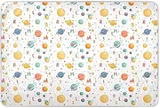 Outdoor Planets Alphabet Potty Training Mat Highly Absorbent Leak Proof Quick Dry Potty Training Mat for Kids 52" L x 34" W