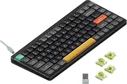 nuphy Air75 V2 Portable 75% Mechanical Keyboard,Wireless Keyboard,Supports Bluetooth/2.4G/USB-C RGB Bluetooth Keyboards,Compatible with Windows/Mac OS/Linux Systems-Gateron Aloe Switch