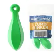 ManTackle Tear Drop Reef Sinkers Green Lumo 4oz Qty 2