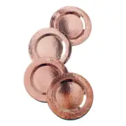 Set of 2 Copper Thessaly 12" Copper Charger Plate Eco friendly Hammered Copper