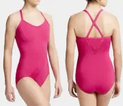 New CAPEZIO Womens MC821W Sz XS Skylight Breeze Leotard MESH INSERTS Mulberry