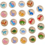 Generic 24pcs Dinosaur Wooden Memory Matching Game Toddler Dinosaur Toy Kids Dinosaur Toys Wooden Dinosaur Toy Wooden Memory Game Wooden Dinosaur Cognition Memory Toy