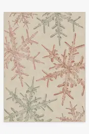 275' x 365' | Machine Washable Runner Rug | Kid & Pet Friendly | Indoor Rug | Snowflake Creme Flatwoven Rug | Ruggable