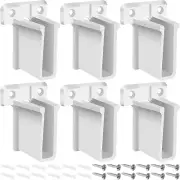 6 Pack Wire Shelf End Brackets Closet Shelves Brackets Plastic Wall Mount Shelf