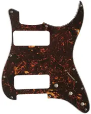 Fits Fender Stratocaster 2 P90 Pickup Strat Style Guitar Pickguard (4 Ply Brown Tortoise) Ref: 3708