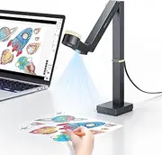 CZUR Fancy S Pro USB Document Camera for Teacher — 12MP, 4K Webcam with Microphone and LED Light, Up to 60fps, Auto Focus, for Remote Teaching, Live Streaming, Web Conference, for Mac and Windows