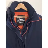 在飛比找蝦皮購物優惠-Superdry 極度乾燥 超級乾 深藍 橘色 三層拉鍊外套