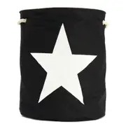 Foldable Storage Laundry Hamper Sorter Clothes Storage Baskets Cotton Laundry Washing Bag BLACK COLOR