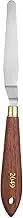 Palette Knife Painting Tool 4.33" x 0.63" Stainless Steel Teardrop Blade 8.46" Length Spatula Painting Pallet Knives with Hole Beech Wood Handle for Oil Acrylic Canvas, Red/Silver