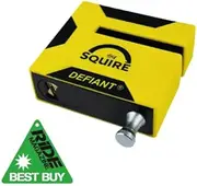 Squire Defiant® Motorcycle Lock: Angle Grinder Resistant Brake Disc Lock with 25mm Solid Hardened Steel Body, Anti-drill, Anti-pick and Anti-bump technology, Sold Secure Powered Cycle Diamond Approved