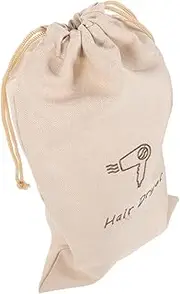 Gatuida Burlap Bag Drawstring Storage Bag Portable Drawstring Bag Drawstring Hair Dryer Bag Hair Dryer Case Hair Travel Bag Hair Dryer Storage Pouch Hair Bag for Traveling Linen Beige
