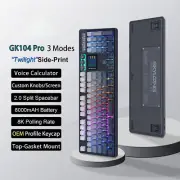 Full-Size 3-Mode Wireless Keyboard with 2.0 Screen 3 Knobs Hot-Swappable Switch