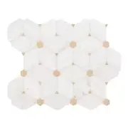 MSI SMOT-CECILY-POL10MM 11" x 13" Specialty Geometric Wall Mosaic - Cecily