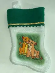 Disney The Lion King Mini Holiday Christmas Stocking Simba & Nala 6"L x 4"W NEW