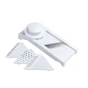 Culinare Mandoline Slicer w/ 4 Blades Fine/Course Fruit/Vegetable Slicer WHT