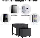 Side Table Sofa Side Storage Shelf & Drawer Rolling Cabinet Mini Fridge Stand