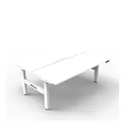 1500Mm 2Person Workstation Natural White And White