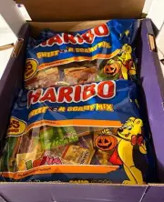 CASE Of Haribo Halloween Sweet or Scary Mix - 21.1 OZ 45 Mini Bags X 8