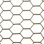 7.5' x 100' Steel Hex Web Black PVC Coated Fence Roll - Chicken Wire