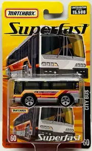 Matchbox 2005 Superfast Series CITY BUS (Silver) 1/15,500