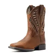 Ariat Youth Kid's Wide Square Toe Quickdraw Ventek 8" Western Boots Distressed T