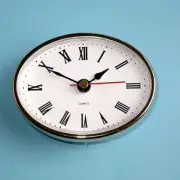 QUARTZ CLOCK UP/Insert, Gold Trim, Roman Face White Numeral Home Decor DIY 2024