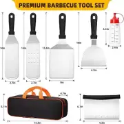 8 PCS Griddle Accessories Tool Kit Flat Top Grill Spatula Set for Blackstone