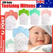 Teething Mitten Silicone Baby Teether Mitt Glove Safe Bpa Free Chew Dummy Toy