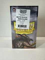 Matte Black Non GlareCase Display Dragon Shield Standard Size Sleeves - 10 Packs
