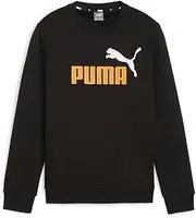 [PUMA] Kids Boys Essentials Two-Tone Logo Crew Neck Sweatshirt Casual - Black - Size XS