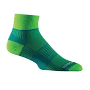 Wrightsock Coolmesh II Quarter Blue/GRN Unisex Activewear Socks