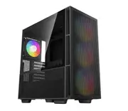 DEEPCOOL CH560 HighAirflow Mid-Tower Case, Mini-ITX/ Micro-ATX/ ATX/ E-ATX, Magenta netic Hybrid Mesh, Tempered Glass, 3 Pre-Installed 140mm ARGB Fans