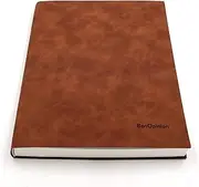 BenOpinion Large Blank Notebook Journal for Writing Drawing, Soft Faux Leather Cover, 100GSM Papers, 320 Pages, A4 8.4x11.4 inches Sketch Book(Brown, Plain)