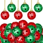 24 Pieces Mini Disco Ball Ornaments Disco Ball 70s Party Decor Cake Topper Hangi