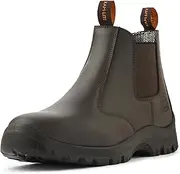 [KAM-LITE] Work Boots for Men S3, Slip-On Safety Boots, Water Proof Oiled Leather, Breathable Lightweight Steel Toe Cap Safety Shoes