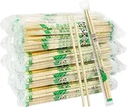 WOYAODONG 100 Pairs Disposable Bamboo Chopsticks, Restaurant, Individual Package Chop Sticks, Japanese Food, Thai Food, Chinese Food, Asian Food