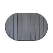 Dark Gray 60*39cm Oval Diatomaceous Earth Drying Mat Foldable, Multifunctional Water Absorbent for Kitchen Countertops
