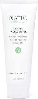 Natio Australia Aromatherapy Gentle Facial Scrub 100g - Microbead Free Face Scrub for All Skin Types - Cleanse Pores, Gently Buff Skin for Soft & Supple Skin - Made in Australia