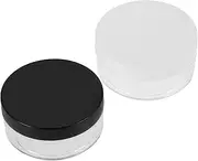 Ipetboom Portable Plastic Cosmetic Jars 2pcs Makeup Powder Holder Sifter Empty Powder Case for Face Body