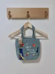Studio Ghibli Closet Kiki’s Delivery Service Denim Embroidery Medium Tote Bag