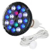 LED Aquarium Lights Bulb 18W Saltwater Fish Tank Light Full Spectrum Aquatic
