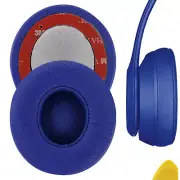 Geekria Protein Leather Ear Pads for Beats Solo3 Wireless Headphones (Deep Blue)