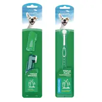 在飛比找PChome24h購物優惠-【Fresh breath 鮮呼吸】犬貓三刷頭牙刷組 中小型