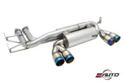 MEGAN 3" Quad Burnt Roll Tip Axle Back Exhaust Muffler for BMW M3 E46 01-06 (for: BMW)