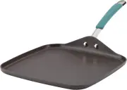 Rachael Ray Cucina Hard Anodized Nonstick Griddle Pan/Flat Grill, 11 Inch, Gray