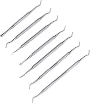 Baluue 7pc Stainless Steel Manicure Tools Set Cuticle Pusher Remover Portable Nail Care Kit