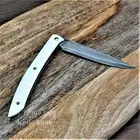 Japanese Saji Takeshi SG2 Super Gold 2 Damascus Folding Steak Knife White